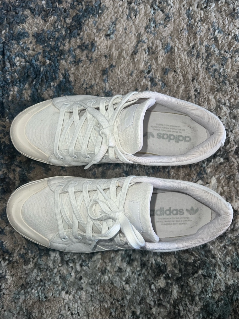adidas White Low-Profile Canvas Sneakers